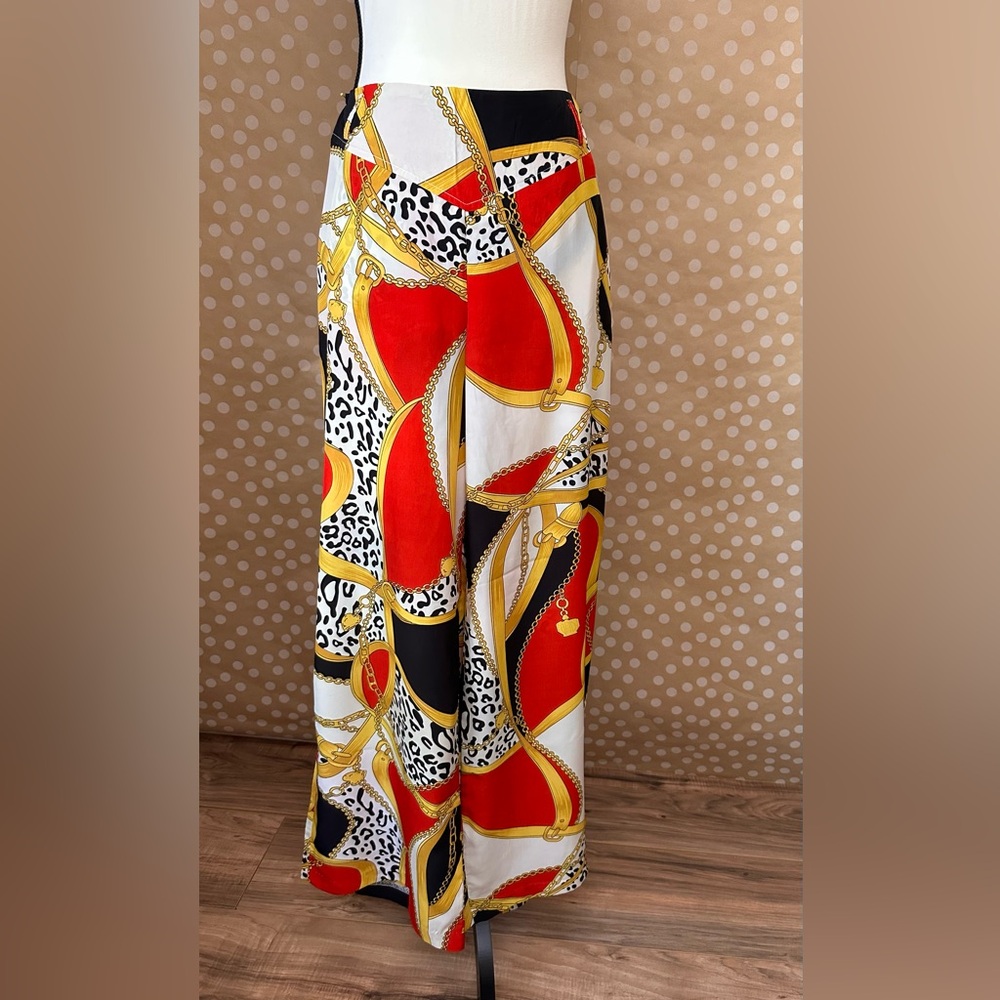 Multi graphic pants. Size M Colorful